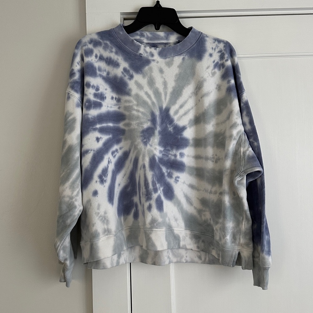 American Eagle Blue Tie-Dye Sweatshirt - Picture 1 of 4